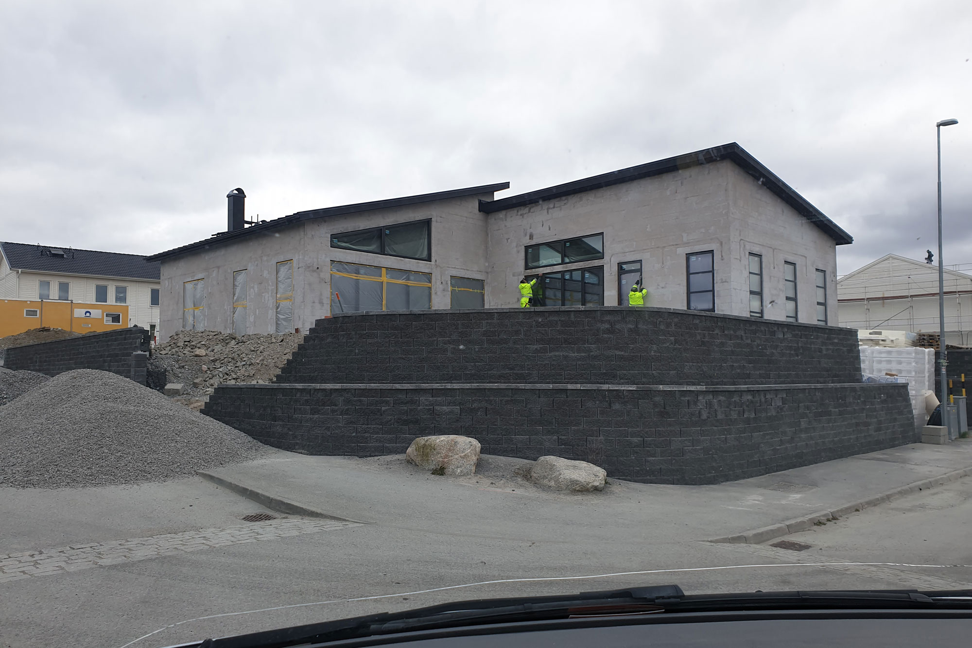 Betonghus som färdigställs